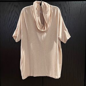 Lou & Grey pale peach cute, comfy, soft cowl neck tunic sz M
